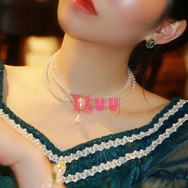 Magnifique collier de mariage de Style Rococo Vintage