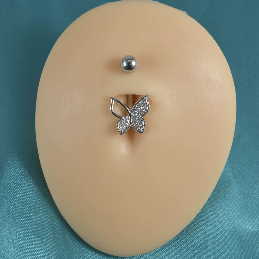 Dreamlee acier chirurgical papillon nombril Piercing Zircon libellule