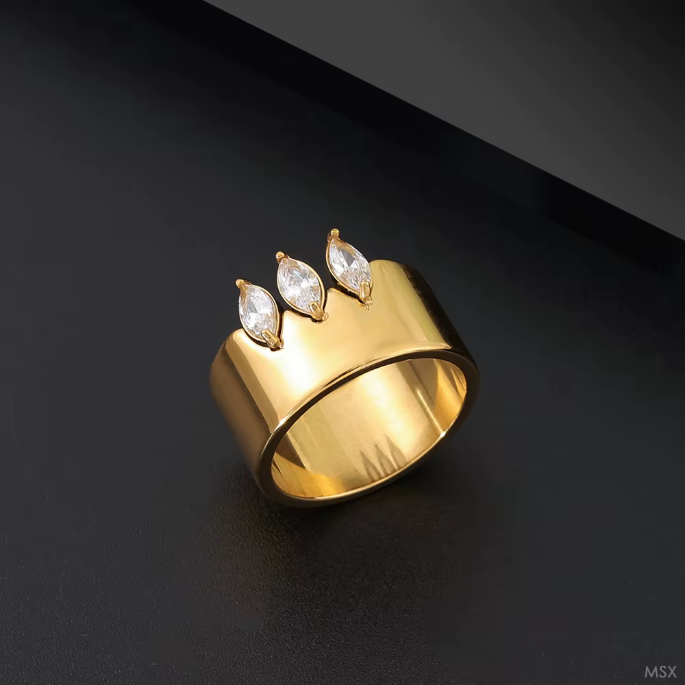JOVO LOVE – bague polie de 10mm de large pour femmes