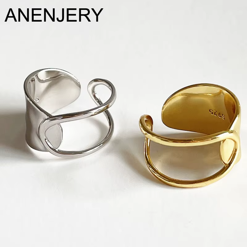 Bague large irrégulière creuse pour femme