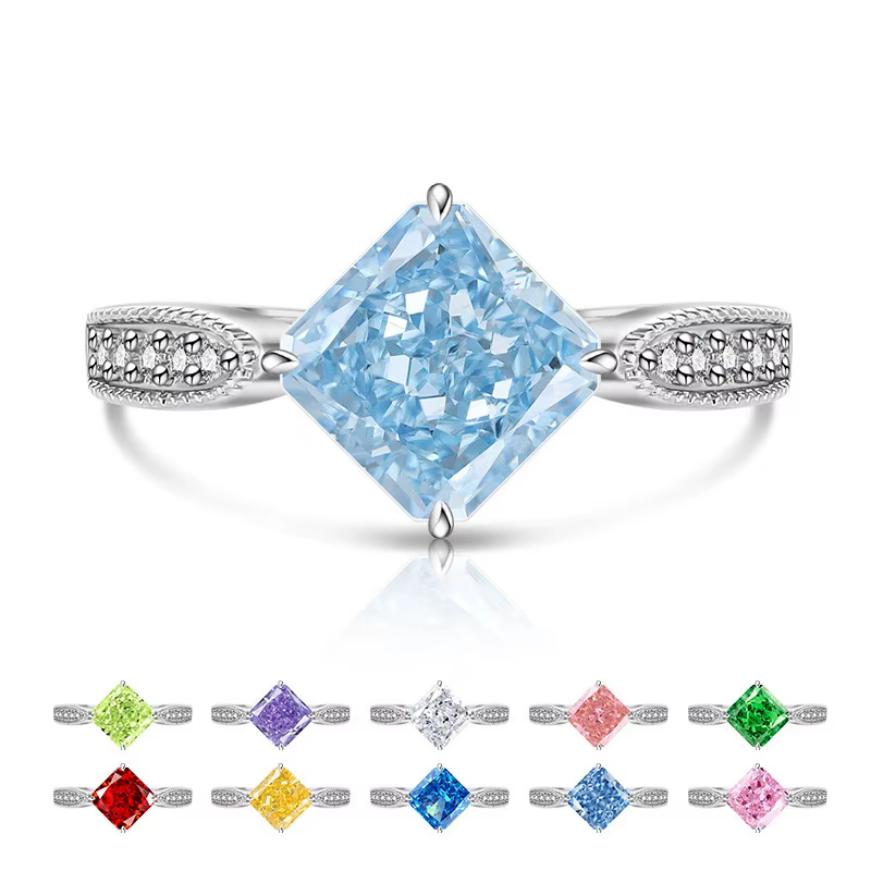 Bague en argent Sterling 925 avec fleur de glace