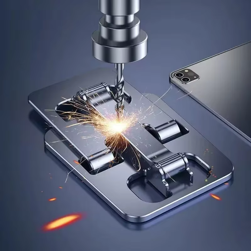Support de téléphone de bureau pliable universel en alliage d'aluminium