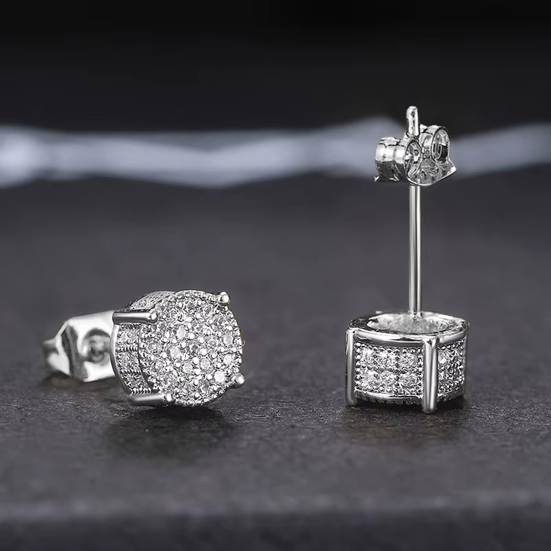 Huitan – boucles d'oreilles fantaisie de forme ronde