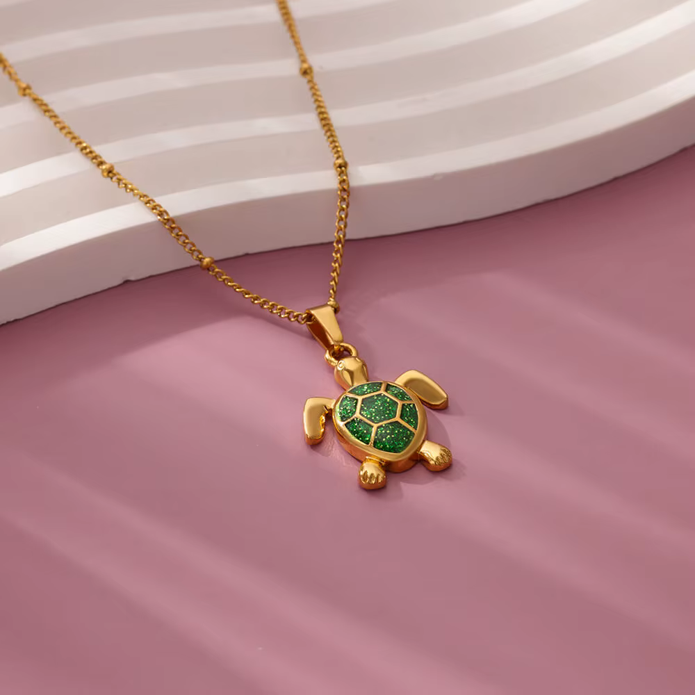 Collier pendentif tortue pour femme