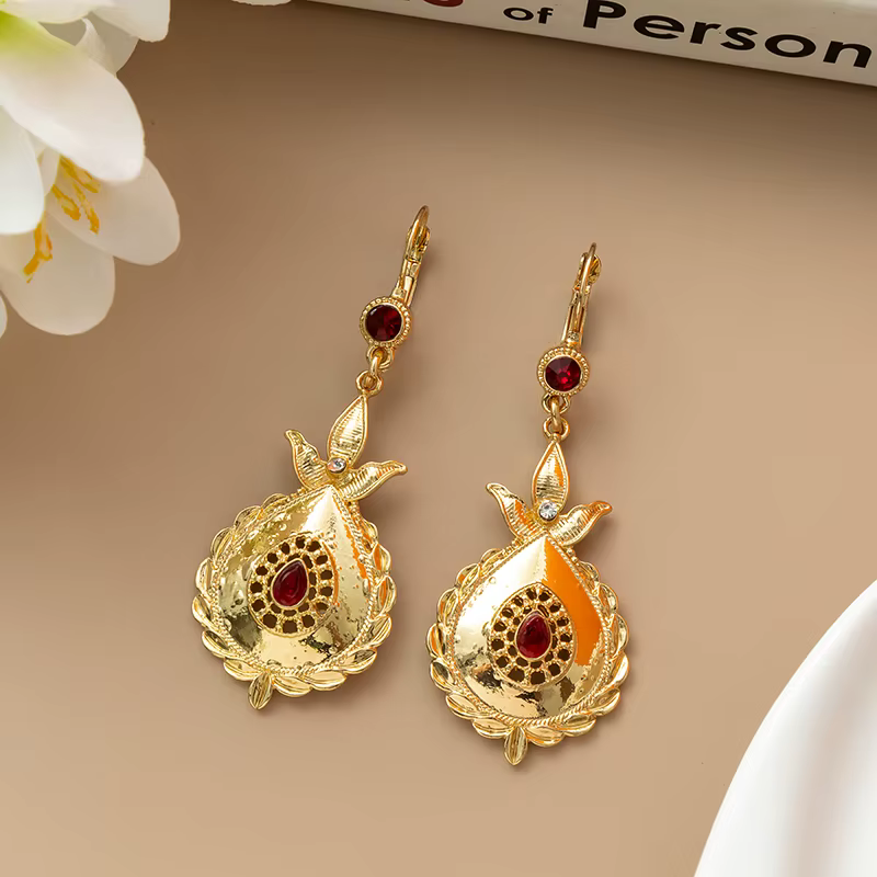 Fátime marocain Style Vintage mode femme boucles d'oreilles classique arabe mariée bijoux de fête de mariage