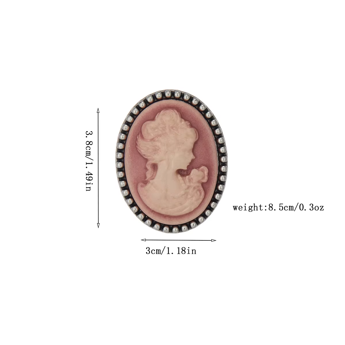 Broche vintage camée pour femme