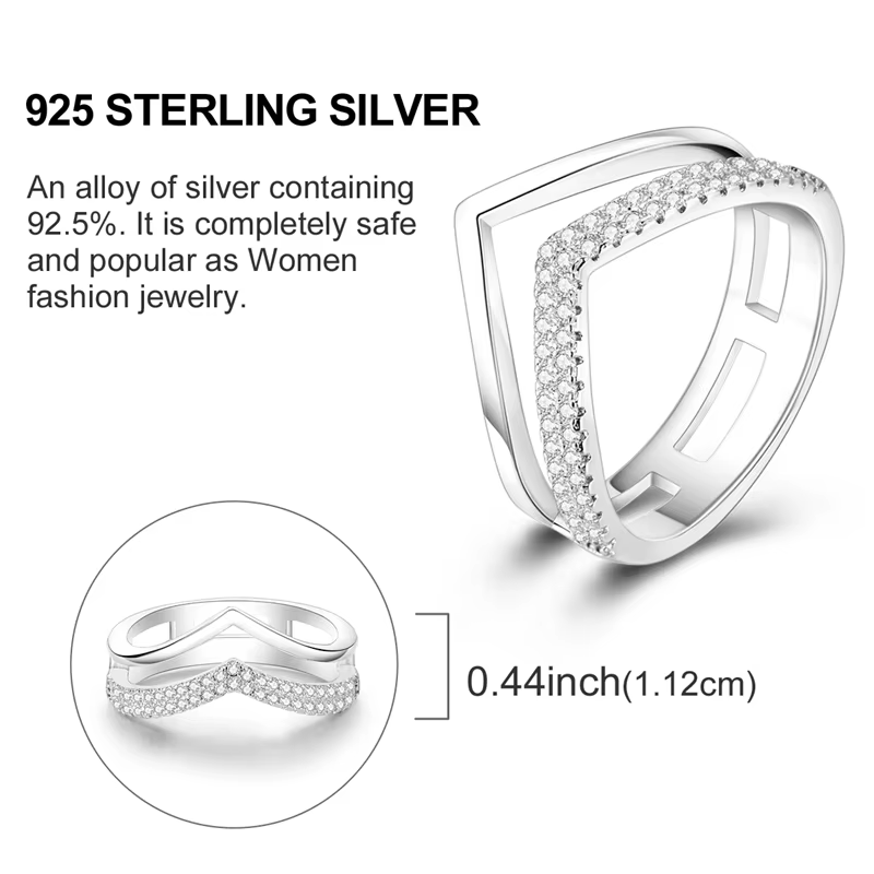 Bague originale en argent Sterling 925