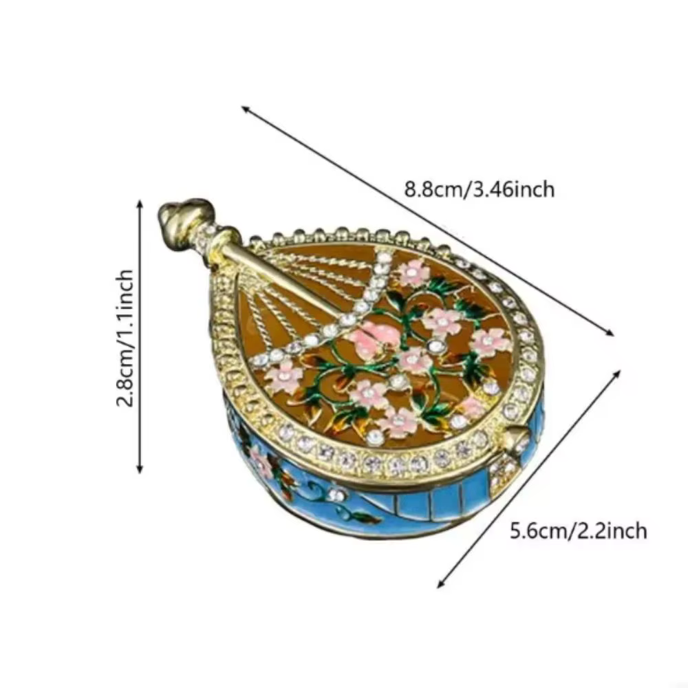 Boîte à bijoux en émail peinte à la main