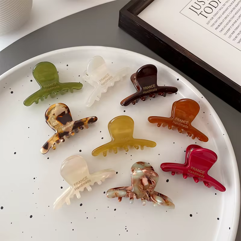 Barrettes à cheveux en acétate pour femmes