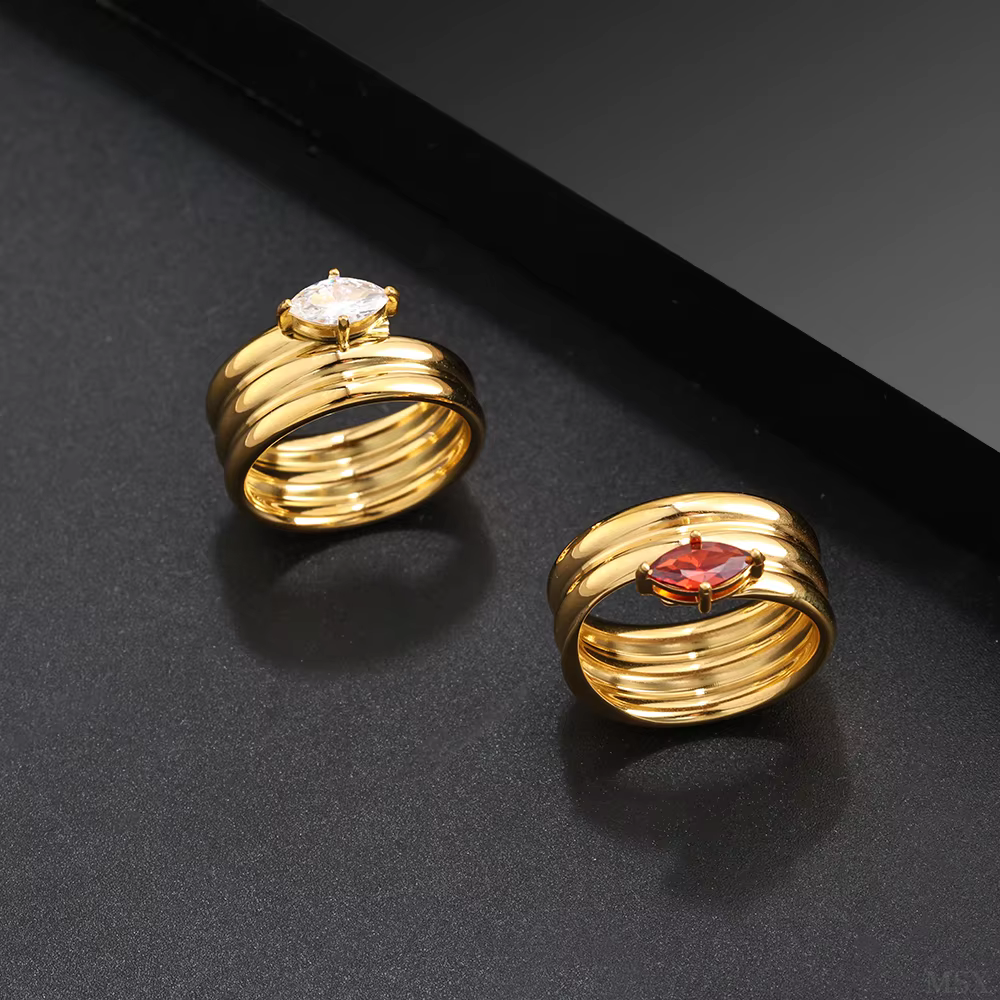 JOVO LOVE – bague en zircone cubique pour femmes
