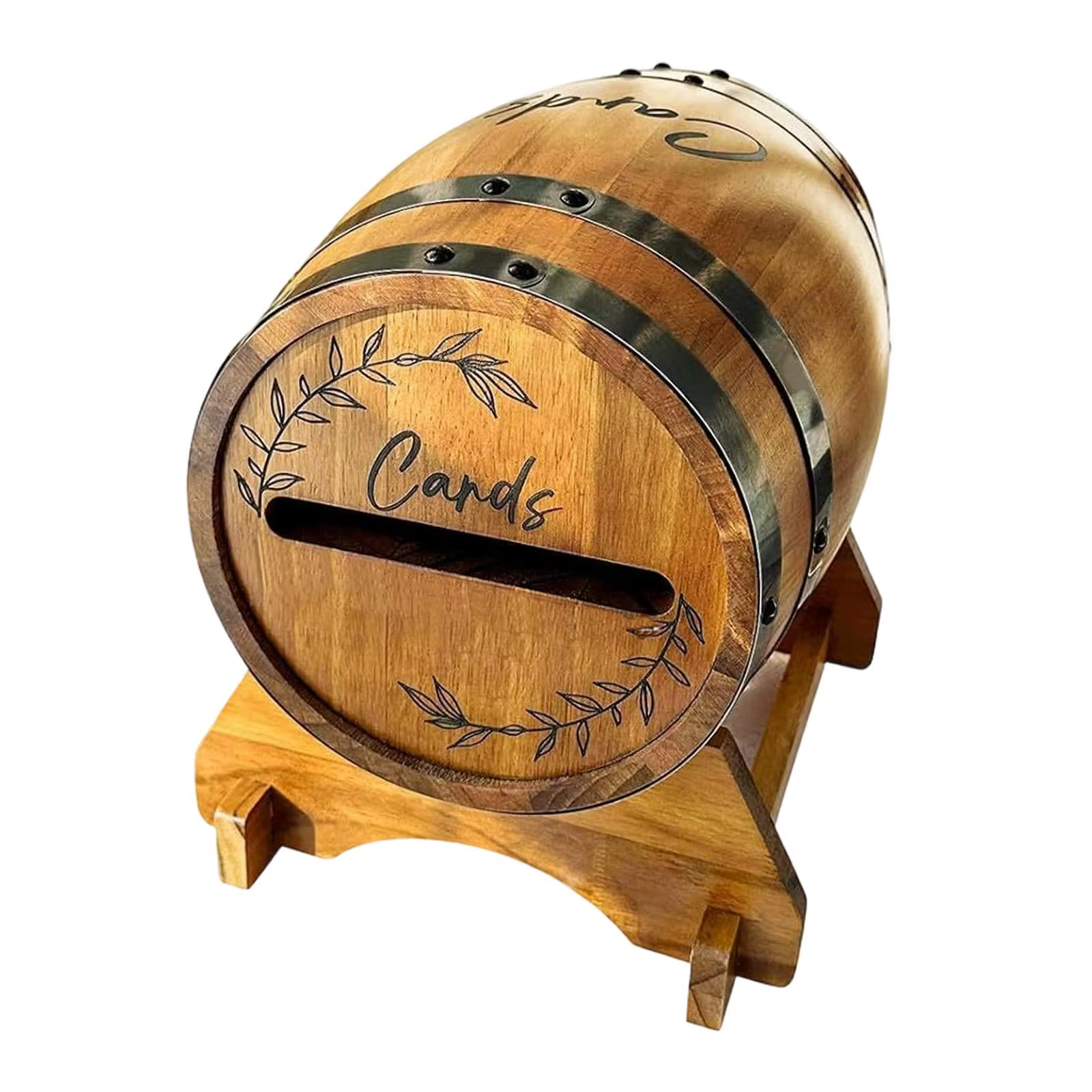 Boîte à cartes de mariage en bois pour fête
