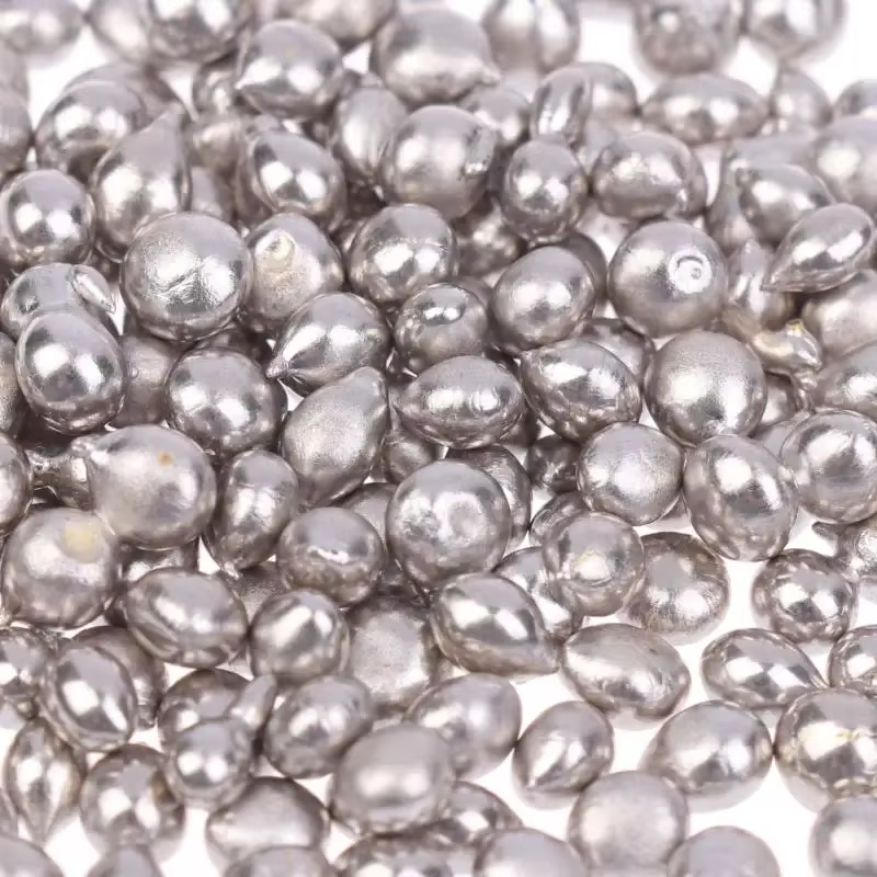 Perles de granulés plaquées argent 100g