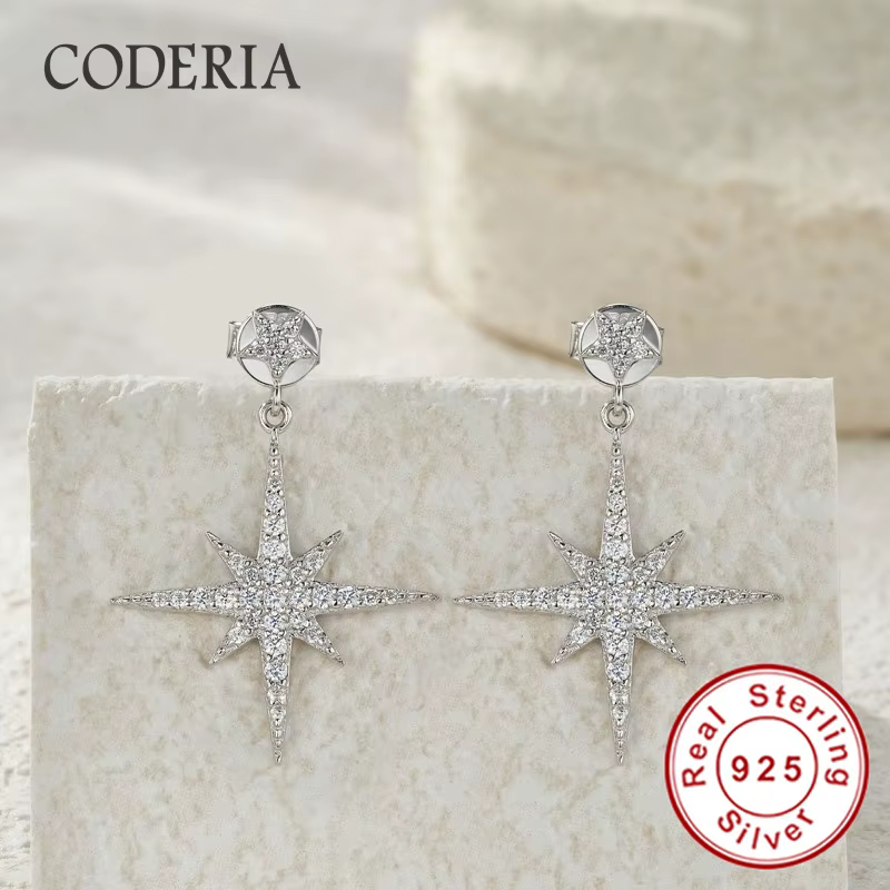 Boucles d'oreilles tendance en argent sterling 925 pour femmes