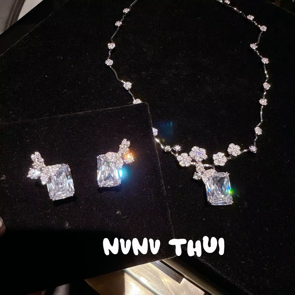 Ensemble de boucles d'oreilles en Zircon pour femmes
