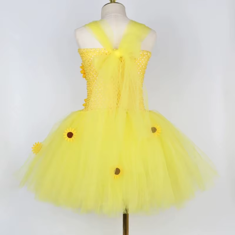 Robe Cosplay féerique tournesol pour filles