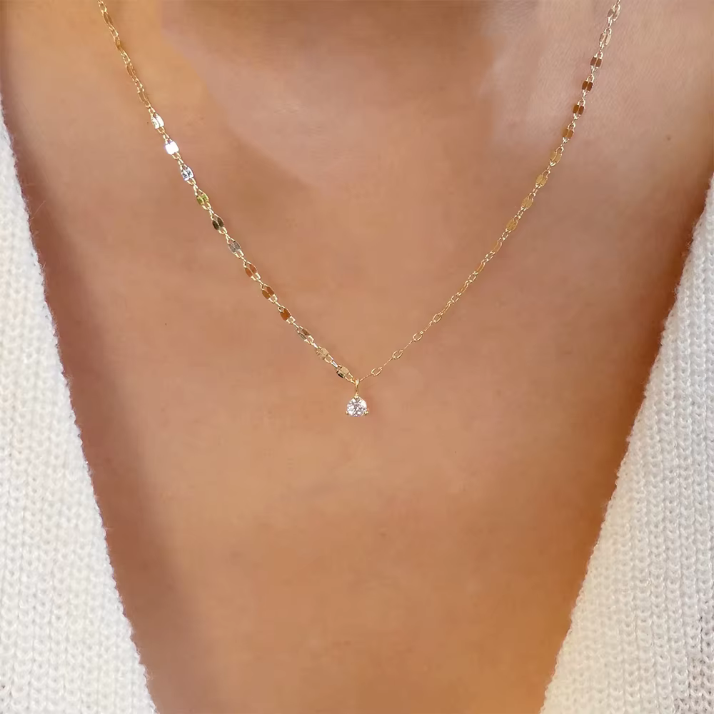 Collier Classique Rond en Argent Sterling 100% pour Femme