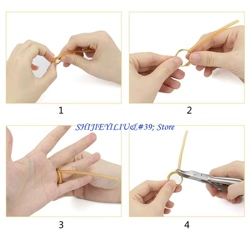 E21F 4 pièces/ensemble ajusteur bague Invisible en spirale pour anneaux amples