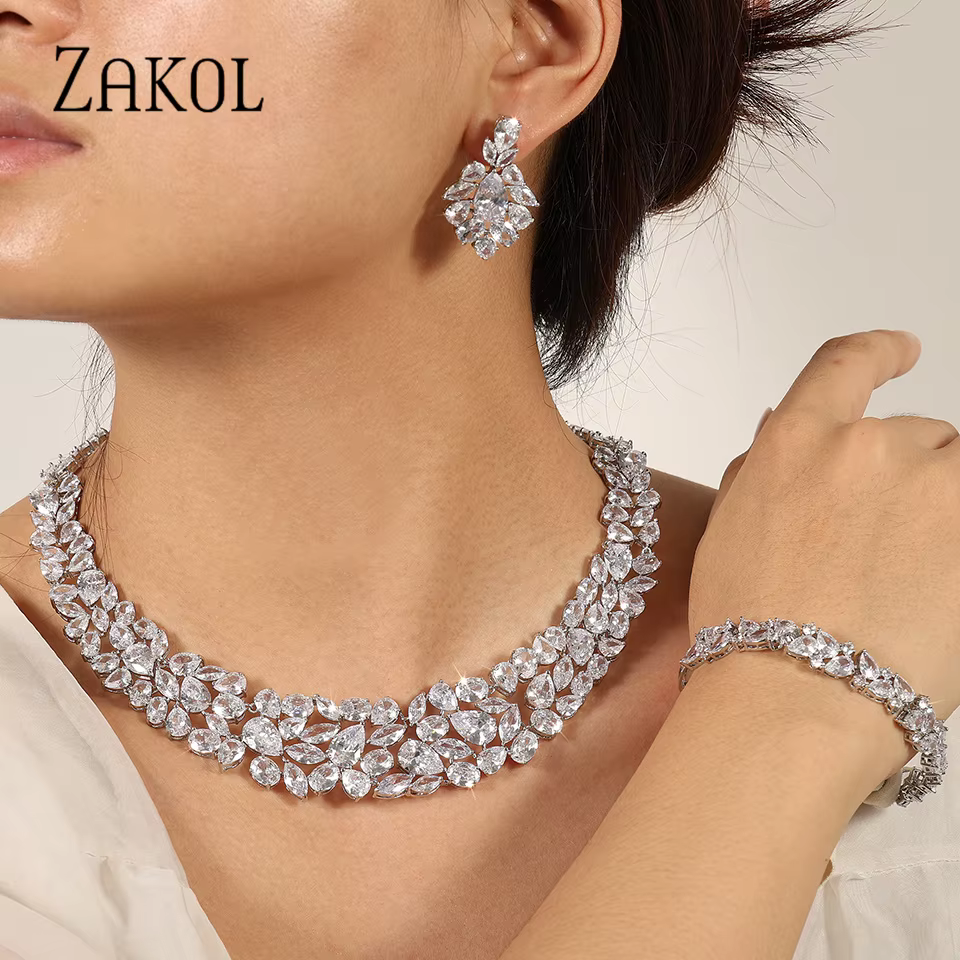 ZAKadvocate-Ensemble de bijoux de luxe pour femme