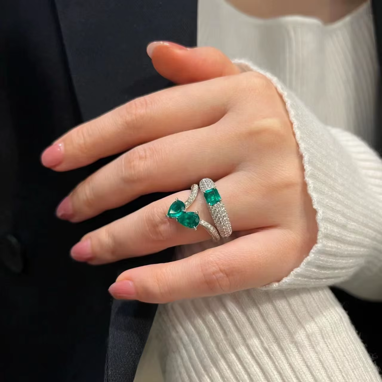 Bague en Zircon Paraiba exquise pour femmes