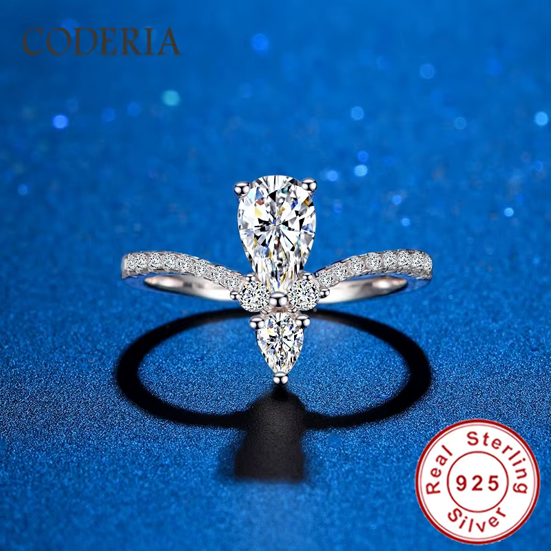 Bague Moissanite en diamant de laboratoire