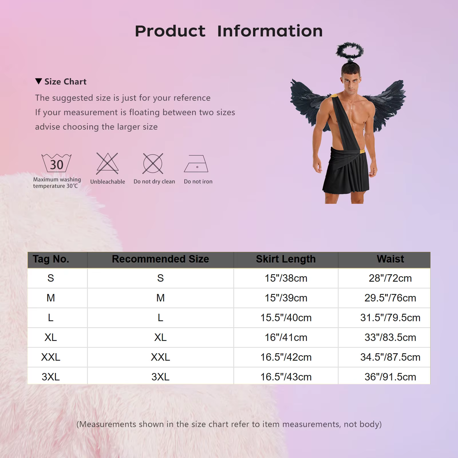 Costume de Cosplay d'ange pour hommes