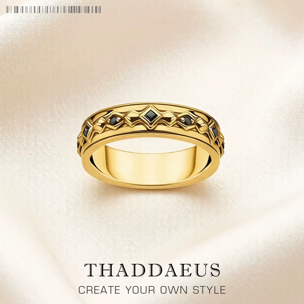 Bague en argent regardé 925 avec pierre noire noble pour hommes et femmes