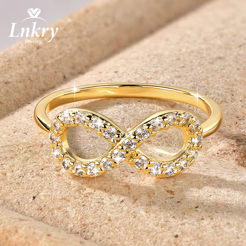 Lnkry – bague infinie en or 14 carats pour femmes