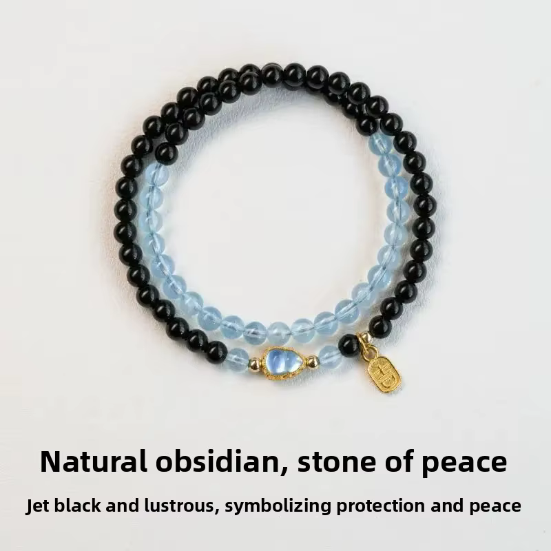 Bracelet en Obsidienne Naturelle pour Femme