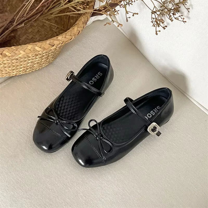 Chaussures plates de ballet vintage pour femmes