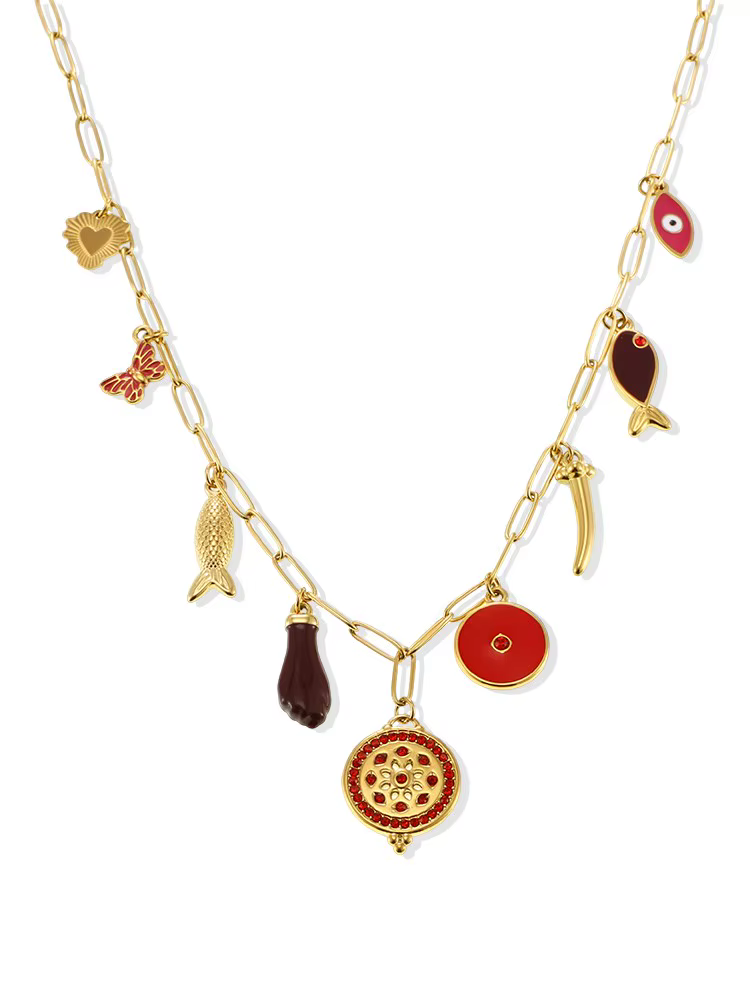 Collier chaînes en acier inoxydable pour femmes
