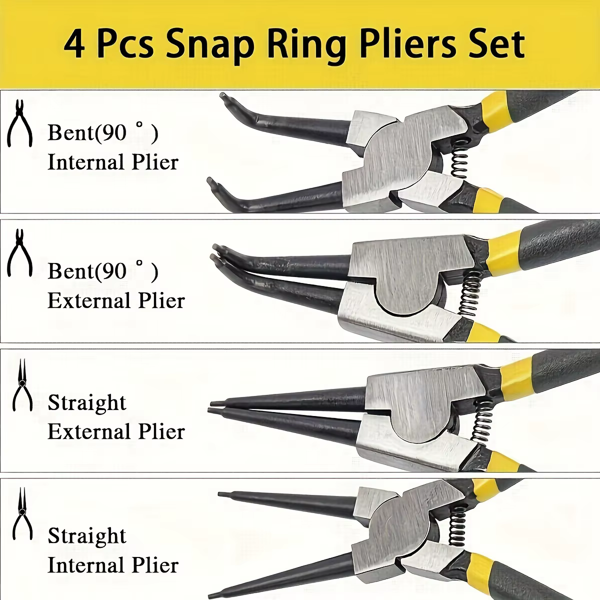 Jeu de 4 pinces à circlips