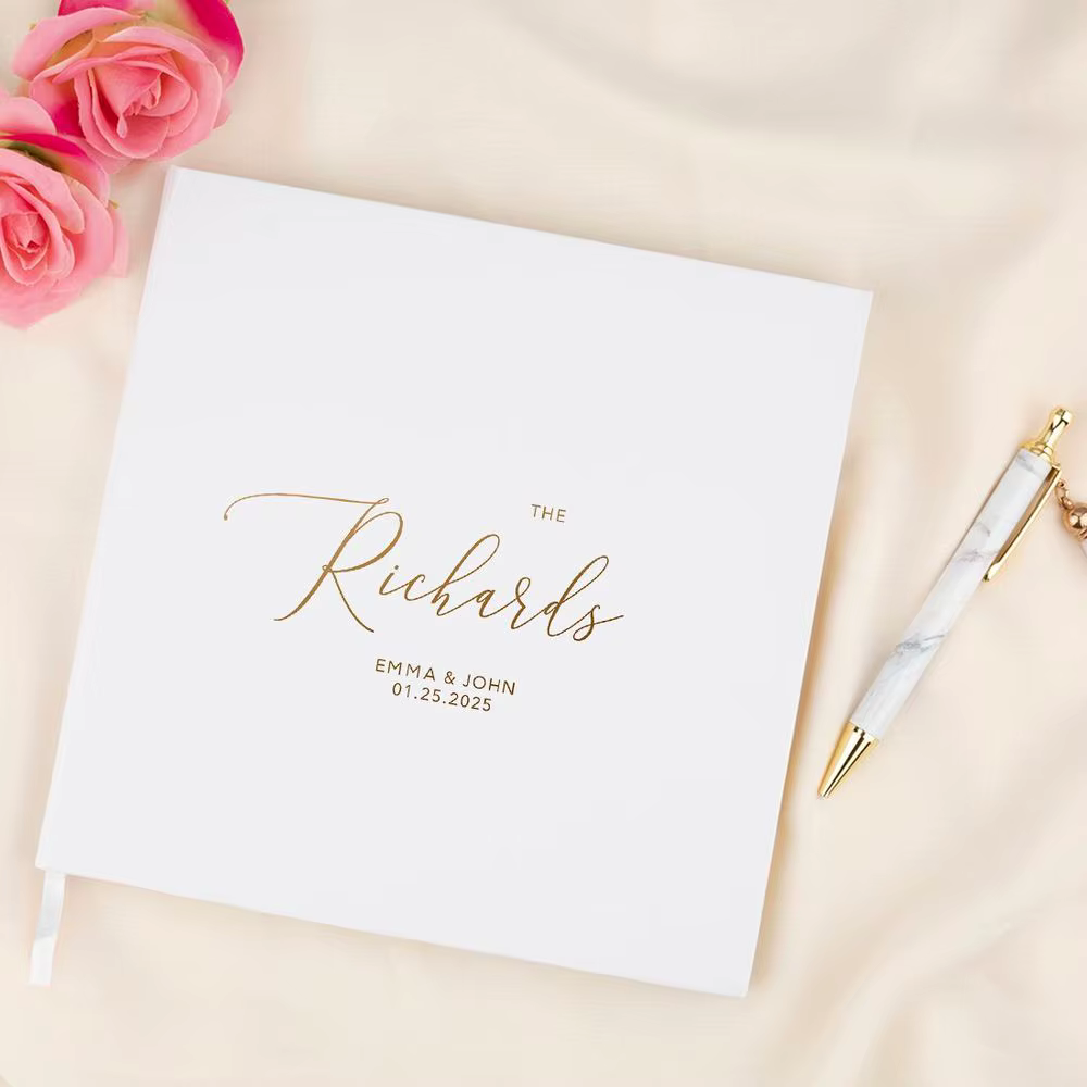 Livre d'or blanc personnalisé