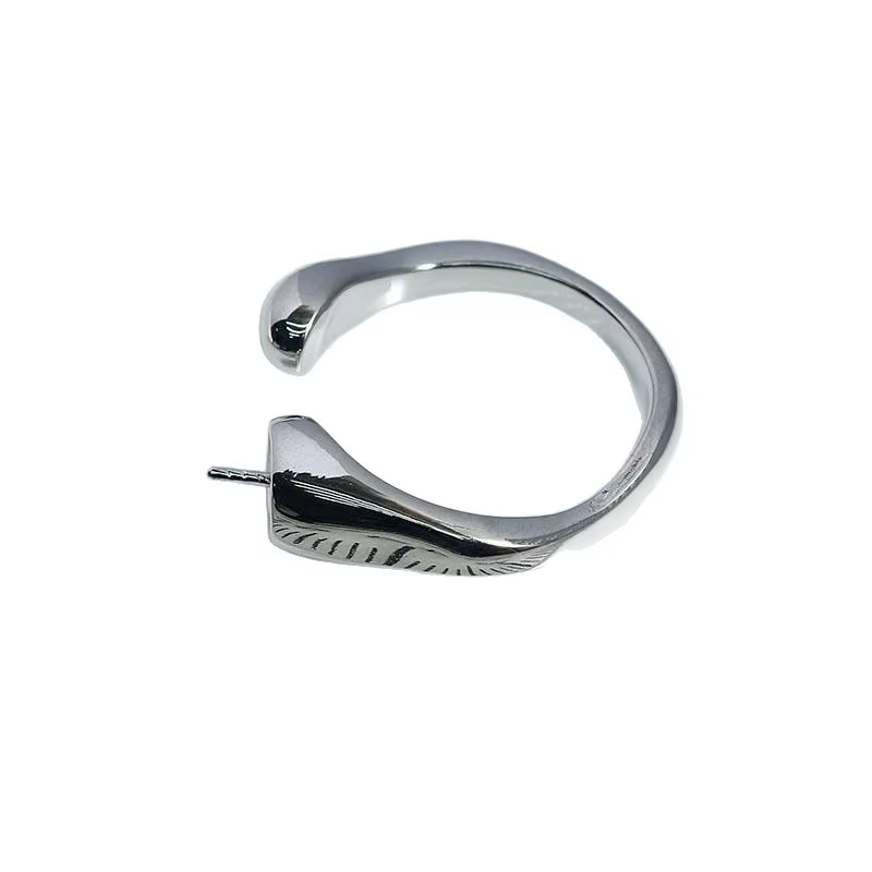 Bague ajustable en cuivre plaqué or avec support vide pour perle