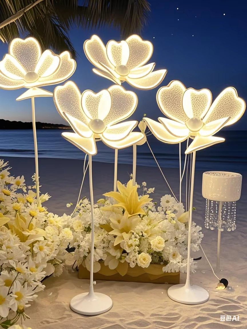 Fleurs de pivoine lumineuses décoratives à LED