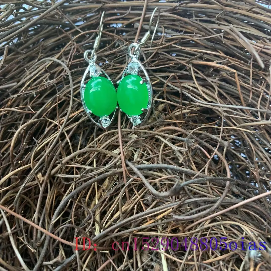Boucles d'oreilles en Jade vert