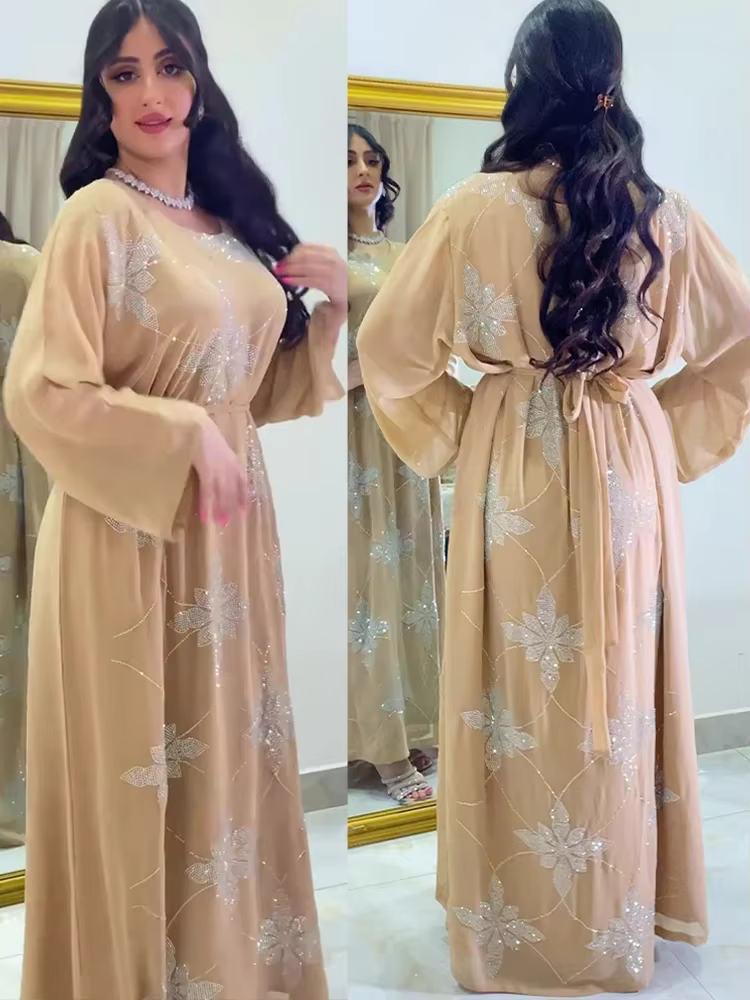 Robe de Soirée Eid Maroc pour Femme Musulmane