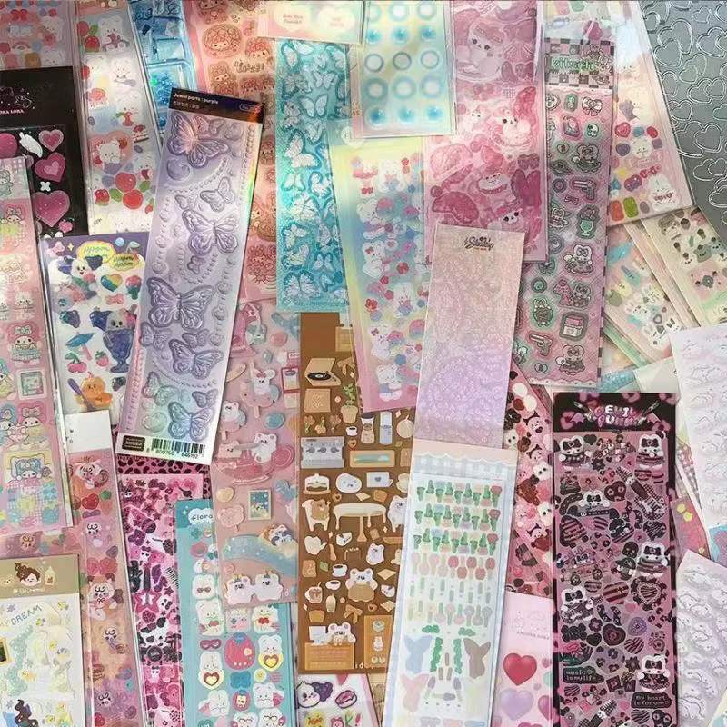 Autocollants Laser de Collage de dessin animé pour étudiants