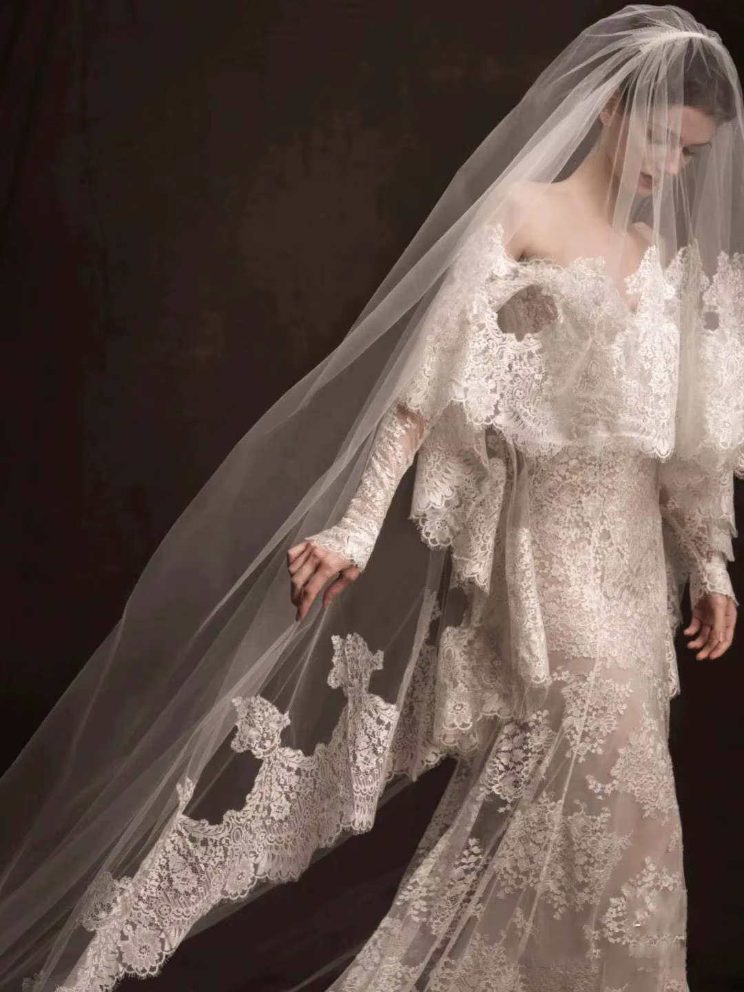 Voile de mariage magnifique à deux couches