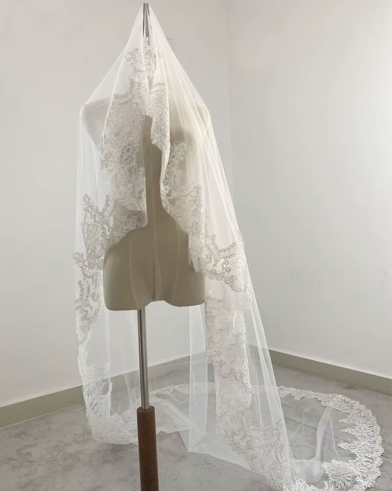 Veils De mariée cathédrale blanc/ivoire