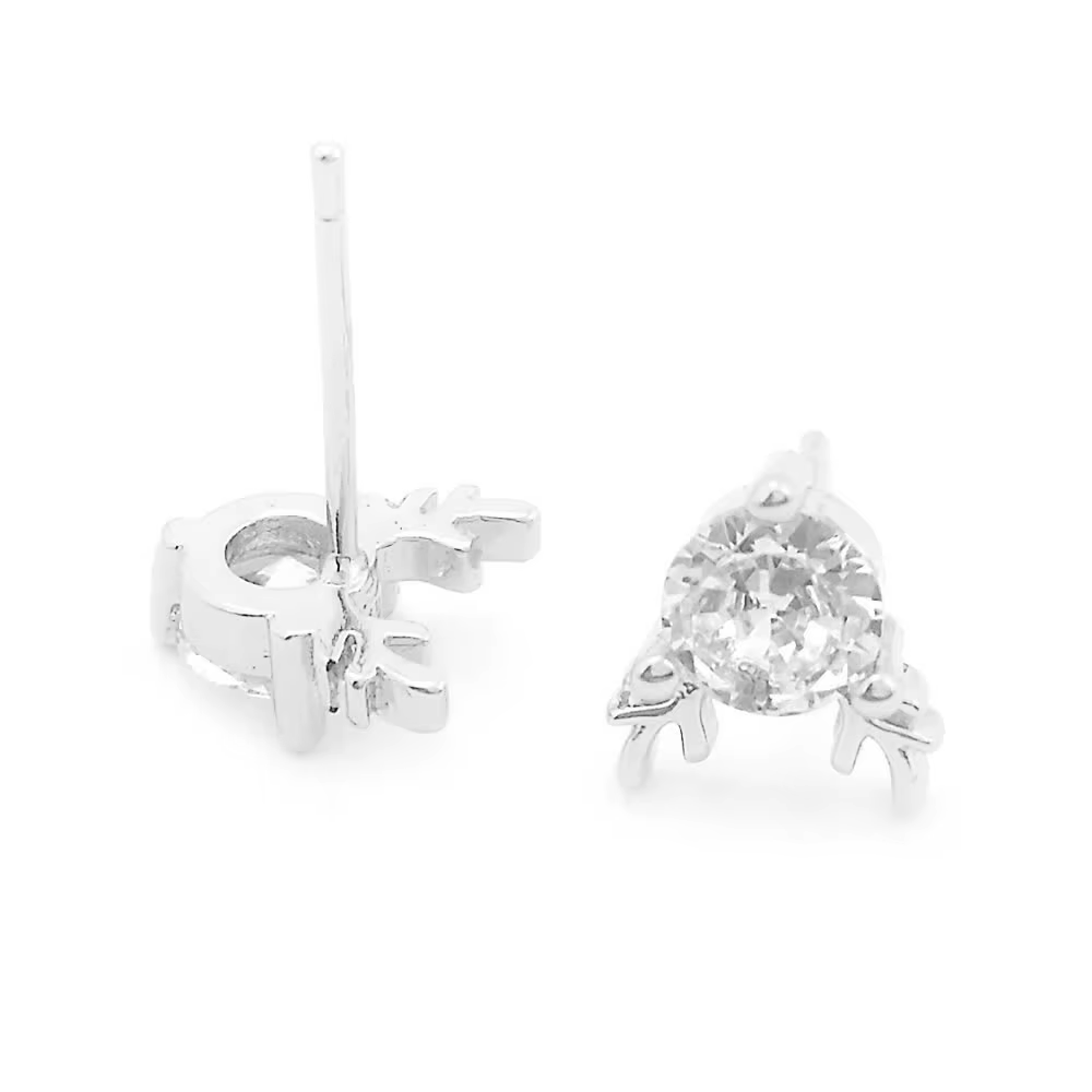 Boucles d'oreilles tête de Lion en laiton couleur or 18 carats