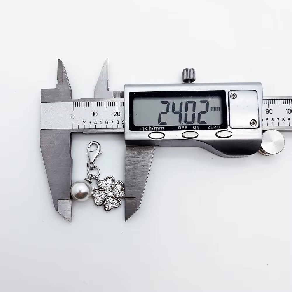 Perle de trèfle en argent Sterling 925 véritable