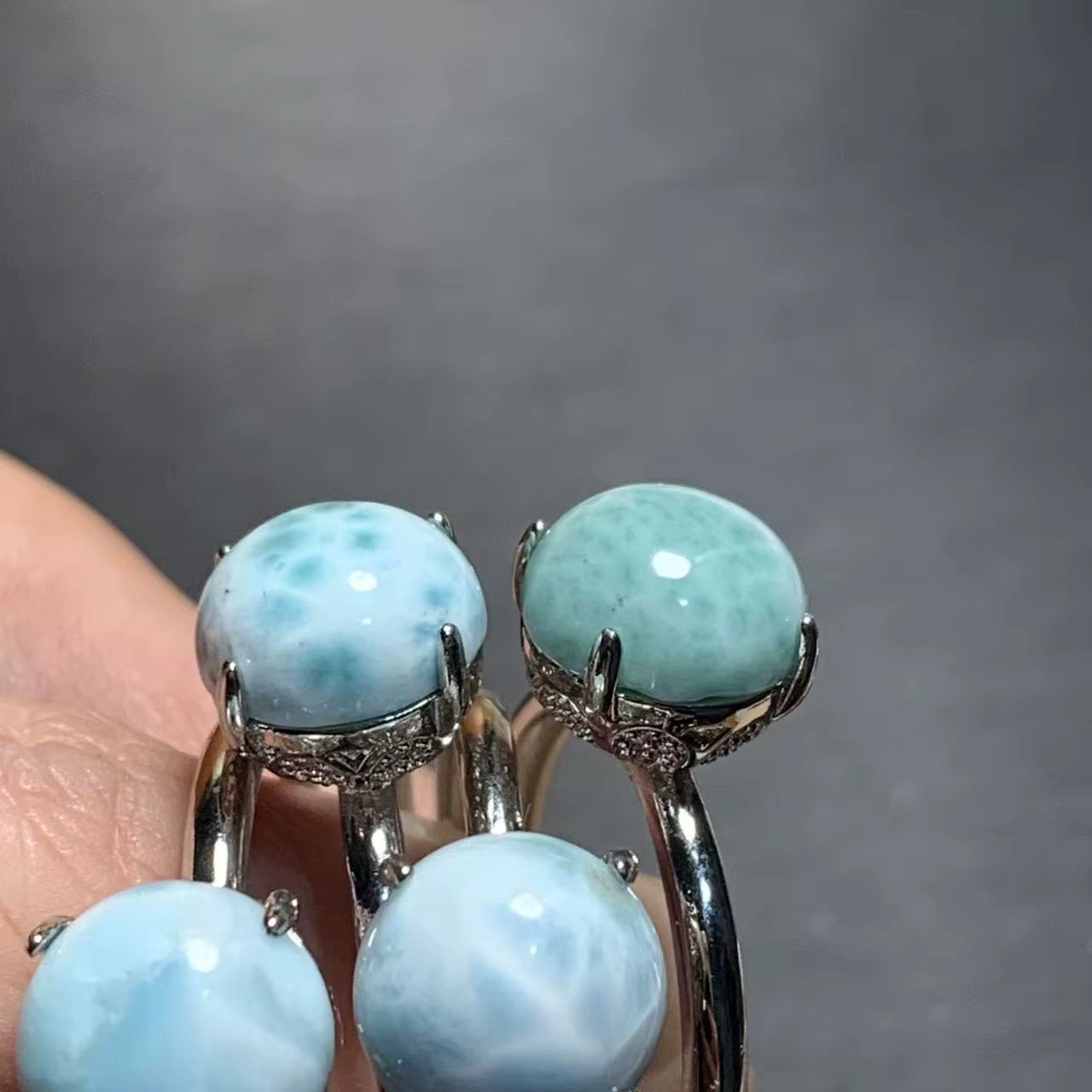 Bague en Larimar naturel 50