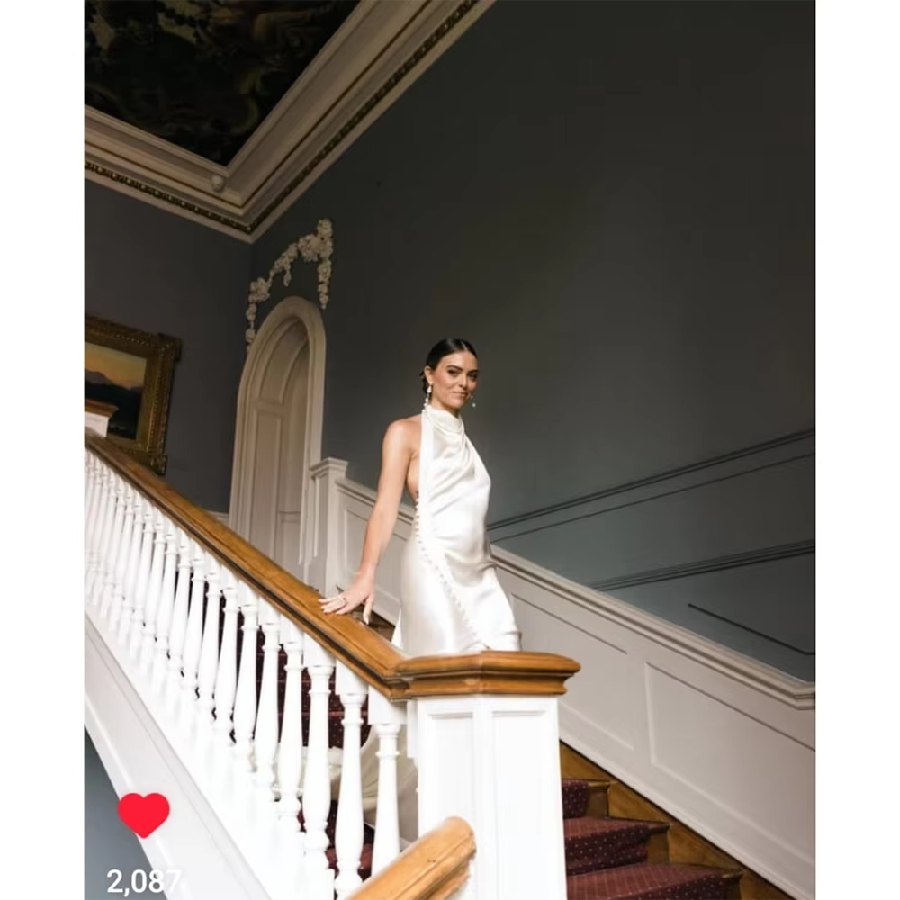 Robe de mariée sexy personnalisée sans manches