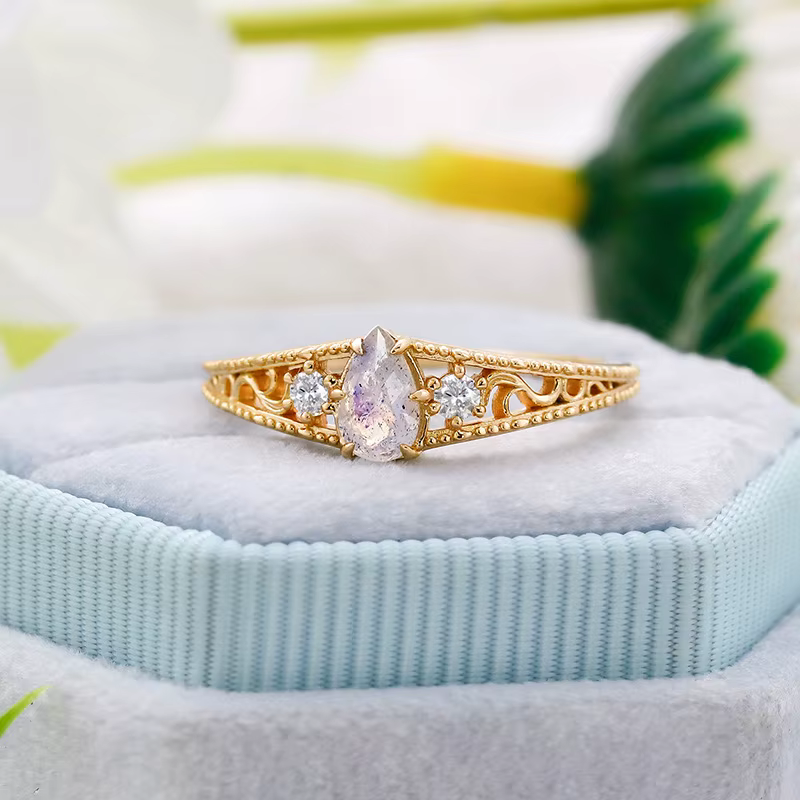 Bague de fiançailles couronne pour femme