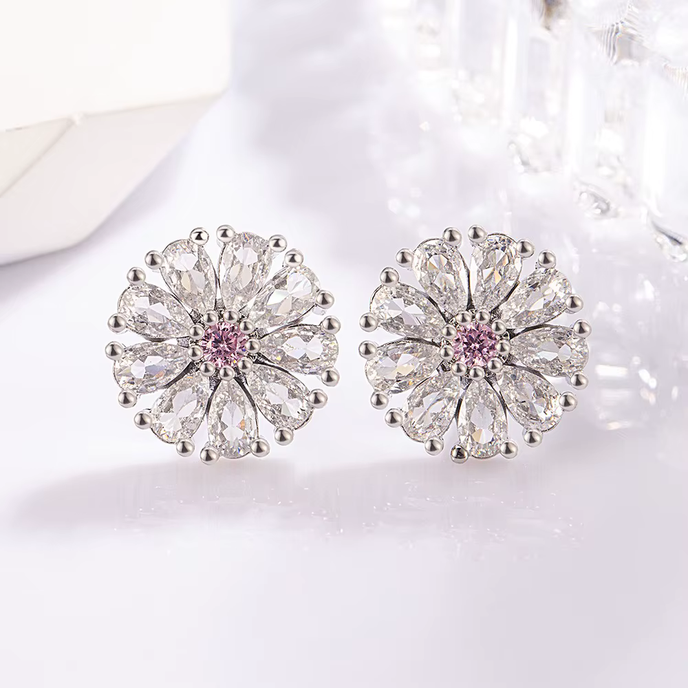 Ensemble de collier et boucles d'oreilles en argent Sterling 925