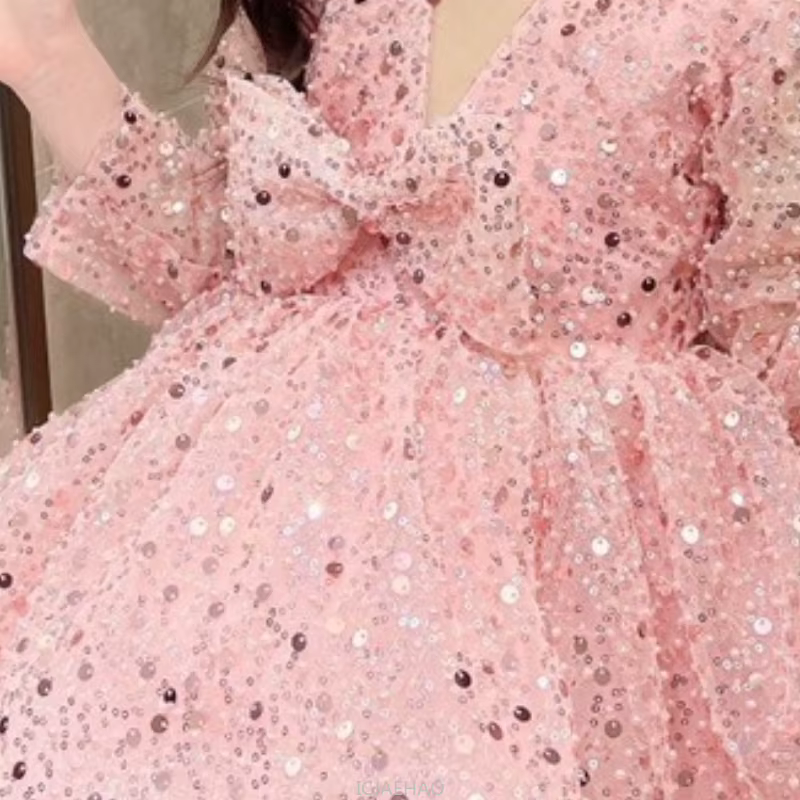 Robe de mariage à paillettes pour filles