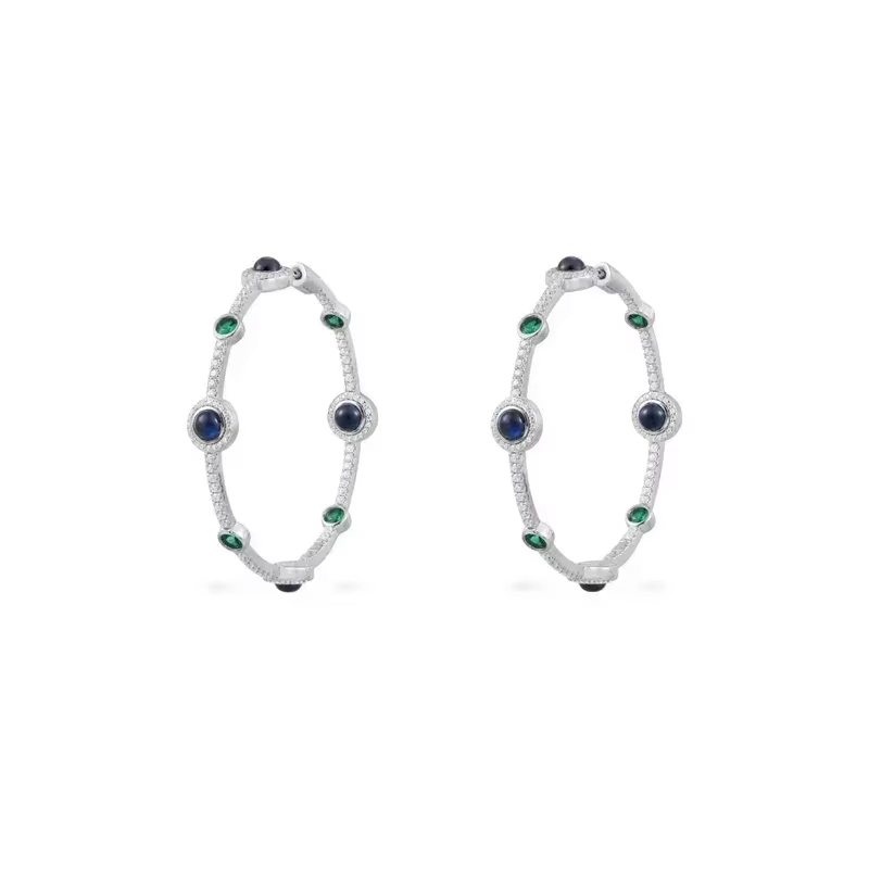 LI KI – boucles d'oreilles en argent Sterling 925 de haute qualité