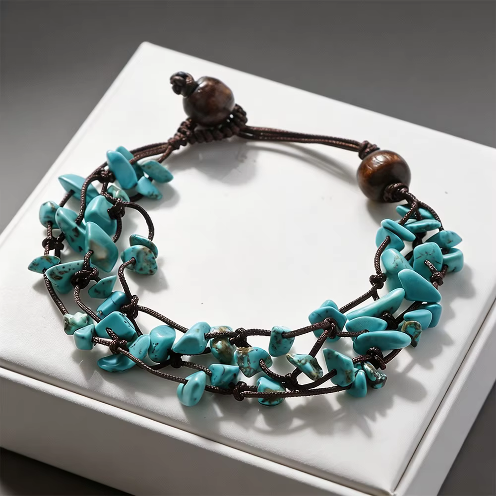 Bracelet Bohème en Pierres Naturelles et Cristaux
