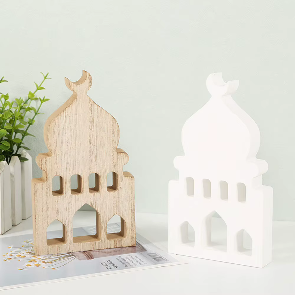 Ornements en bois EID Mubarak 2026