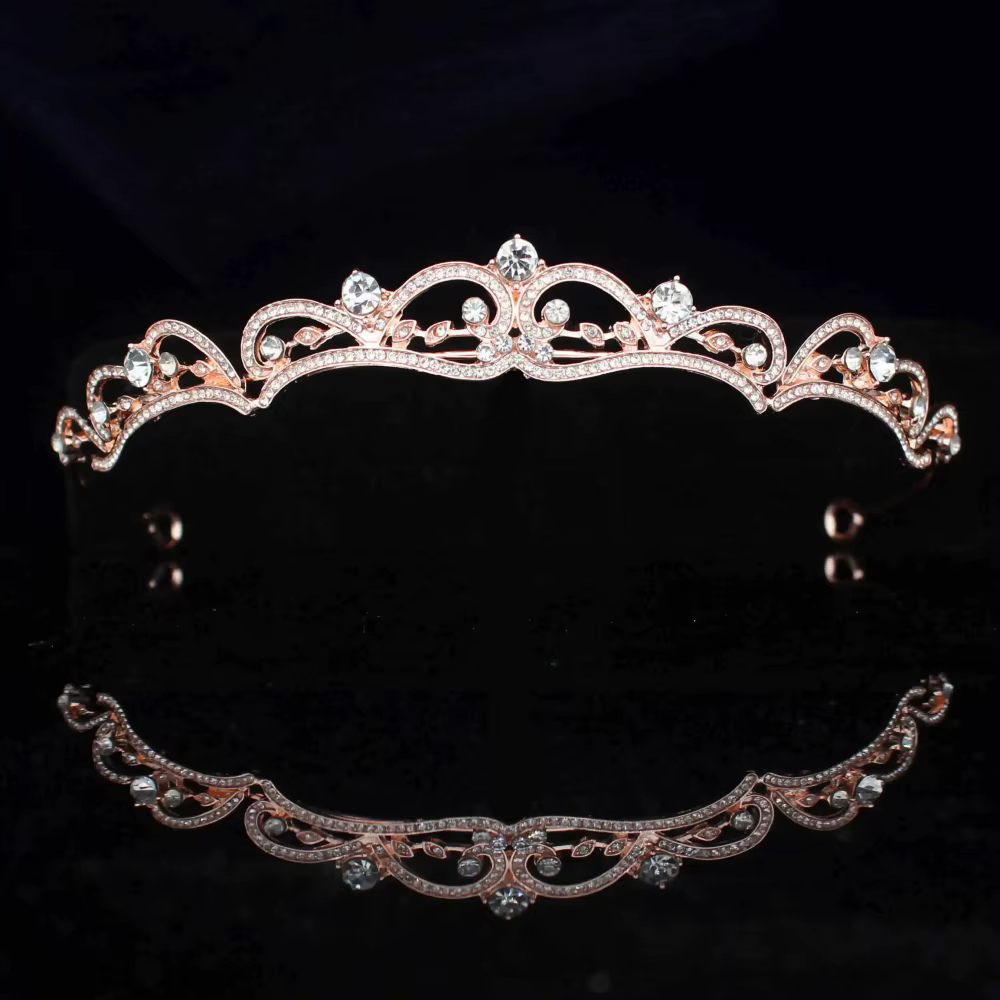 Diadème de mariée en cristal tendance pour femmes